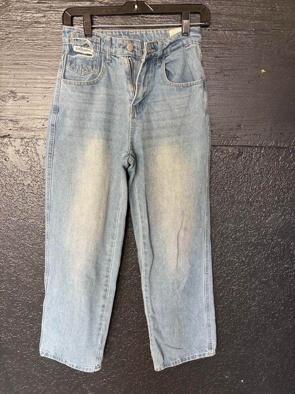 DAZY Light Blue High-Waisted Straight Leg Jeans